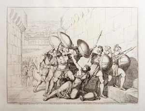 Tarpeia otevřela městské brány od Bartolomeo Pinelli