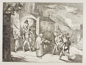 Pohřební kočár v San Lorenzu od Bartolomeo Pinelli