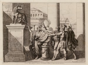 Horácká přísaha (lept) od Bartolomeo Pinelli
