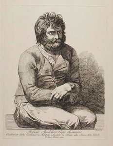 Vůdce lupičů Stefano Spadolino od Bartolomeo Pinelli