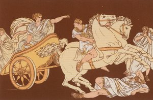 Tullia jedoucí po těle svého otce od Bartolomeo Pinelli
