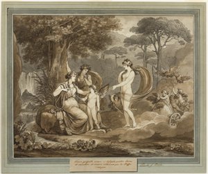 Venuše představuje Cupida Calypso, z The Adventures of Telemachus, Book 7 od Bartolomeo Pinelli