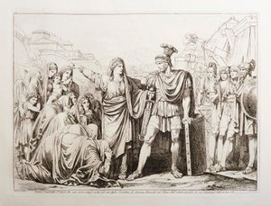 Veturia odzbrojila svého syna Coriolana a zachránila tak Řím před velkým nebezpečím od Bartolomeo Pinelli