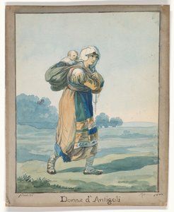 Žena z Antigoli, ilustrace pro publikaci „Římské kroje a zvyky“ od Bartolomeo Pinelli