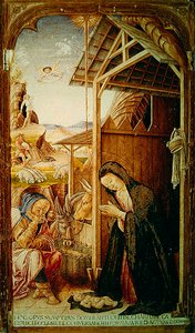 Betlém, centrální panel z conversano polyptch, 1475 (tempera na panelu)