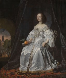 Marie Stuartovna, princezna Oranžská, jako vdova po Vilémě II., 1652