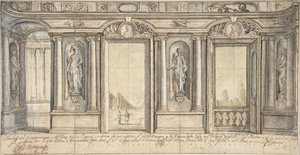 Návrh malované nástěnné dekorace pro Palazzo Massimo all