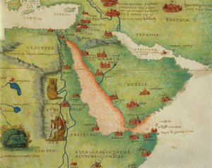 Afrika: Egypt a Saúdská Arábie, z Atlasu světa ve třiceti třech mapách, Battista Agnese od Battista Agnese