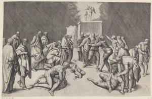 Archa úmluvy v chrámu Dagona od Battista Franco