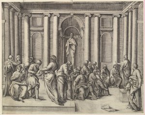Kristus mezi lékaři, ca. 1540-45. od Battista Franco Veneziano