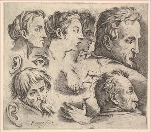 Studie hlav. od Battista Franco Veneziano