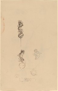 Studie pro návrhy šperků [recto] od Beatrice Godwin Whistler