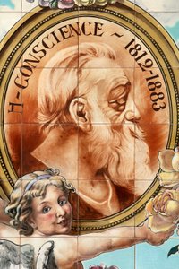 Interiér baru (kavárna "Local Unique"). Keramický panel. Helman Keramika Brusel. od Belgian School
