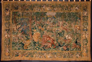 Lovecká scéna Tapiserie vyrobená v bruselských manufakturách. 16. století Genes, Musei di Strada Nuova od Belgian School