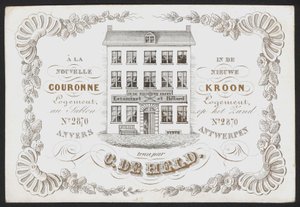 La Nouvelle Couronne, De Nieuwe Kroon, Anvers, Antverpy (rytina) od Belgian School