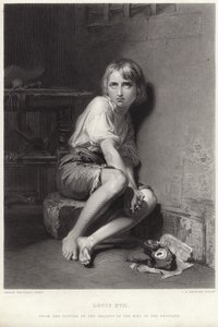Ludvík XVII v chrámu od Belgian School