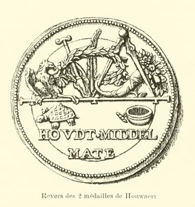 Rub dvou Houwaertových medailí od Belgian School