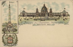 Suvenýr z výstavy Exposition Internationale d"Anvers, Antverpy, Belgie, 1894 od Belgian School