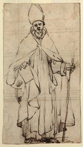 Kresba, Stojící biskup, asi 1620 od Belisario Corenzio