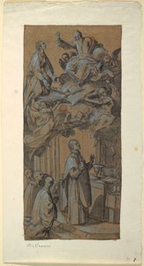 Kresba, Vidění během mše, asi 1630