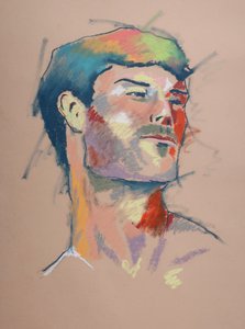 Barevná studie 12, 2023 (pastel na papíře) od Ben Benet
