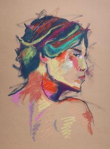 Barevná studie 13, 2023 (pastel na papíře)