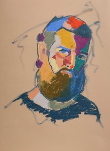 Barevná studie 16, 2023 (pastel na papíře)