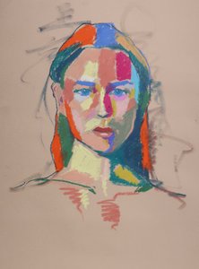 Barevná studie 18, 2023 (pastel na papíře)