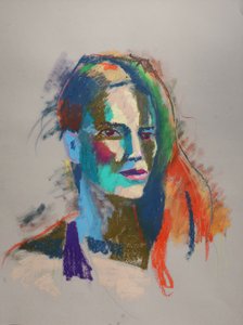 Barevná studie 1, 2023 (pastel na papíře)