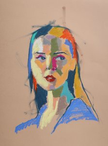 Barevná studie 20, 2023 (pastel na papíře)