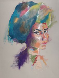 Barevná studie 2, 2023 (pastel na papíře)