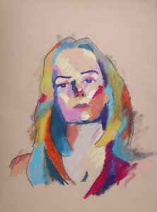 Barevná studie 8, 2023 (pastel na papíře)