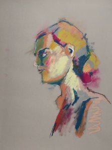 Barevná studie 9, 2023 (pastel na papíře)