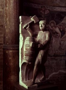 Cooper: Srpen ze sochařského kalendáře Práce měsíců, cca 1200 (kámen)