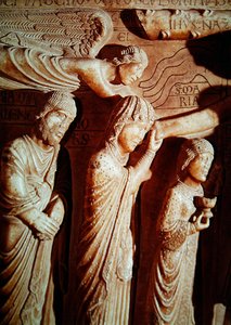 Detail Panny z depozice od Benedetto Antelami
