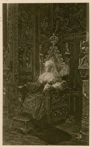 Portrét královny Viktorie (hlubotisk) od Benjamin  Constant