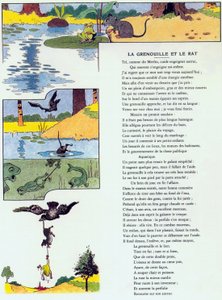 Žába a krysa, ilustrace z 