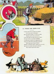Slepice se zlatými vejci, ilustrace z 