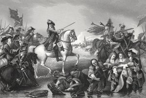 Bitva u Boyne, vyryl W. French (litho)