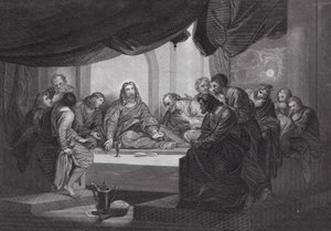 Poslední večeře (rytina) od Benjamin (after) West