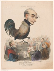 Karikatura Paula de Kocka Karikatury slavných lidí z Le Charivari (název série) Panthéon Charivarique (název série na objektu) od Benjamin