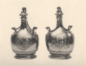 Pár poutnických baněk Williama III., kolem roku 1690 (stříbrně zlacené) od Benjamin Bradford