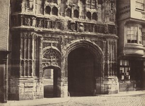 Christchurch Gateway, Canterbury,1854, vytištěno 1857 (foto) od Benjamin Brecknell Turner