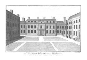 Francouzská nemocnice poblíž Old Street., c1756 od Benjamin Cole