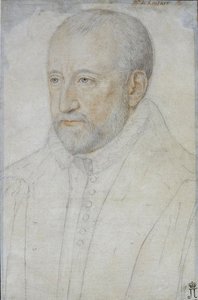 Portrét Pierra de Ronsarda (1524-1585) par Foulon, Benjamin (asi 1550-asi 1612). Černá křída a sangvinik na papíře, rozměr : 33x23, 2. polovina 16. stol., Státní Ermitáž, Petrohrad od Benjamin Foulon