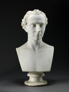 Portrétní busta umělcova bratra, sochaře Johna Gibsona (1790-1866) 1837-38 (carrarský mramor) od Benjamin Gibson