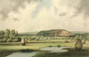 West Rock, New Haven, Connecticut, cca 1854-60 (wc na papíře) od Benjamin H. Coe