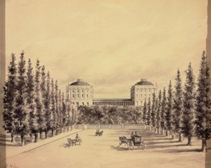 Kapitol Spojených států z Pennsylvania Avenue, asi 1814