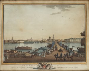 Výměnný most na Vasilievském ostrově, 1799