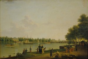 Pohled na dachu prince Stroganova poblíž Petrohradu, 1804